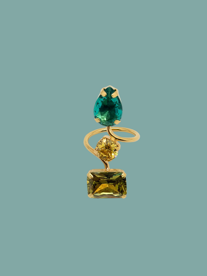 Three Stoned Fancy Ring