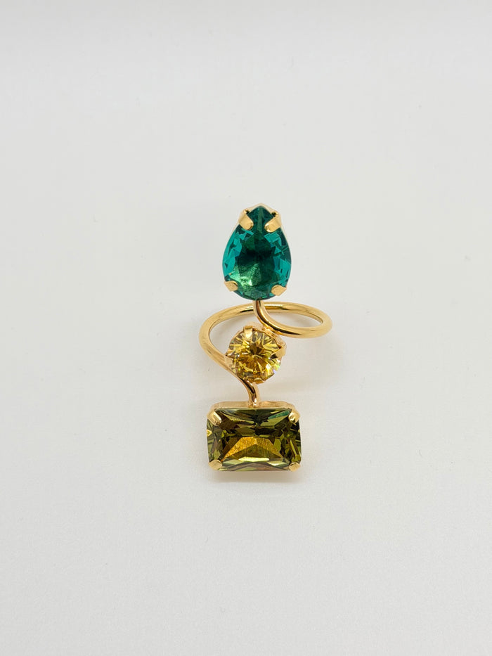 Three Stoned Fancy Ring