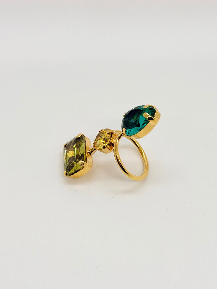 Three Stoned Fancy Ring