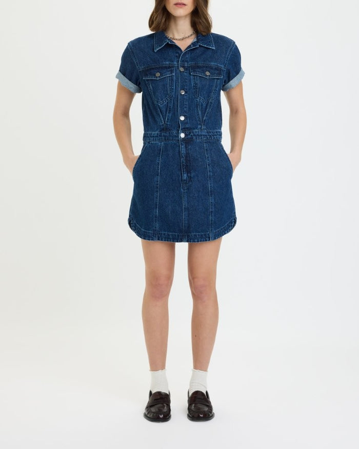 Topanga Rolled Short Sleeve Mini Dress