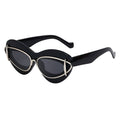Trendy Oval Frame Cat-Eye Sunglasses for Women