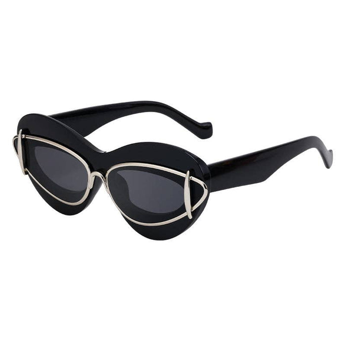 Trendy Oval Frame Cat-Eye Sunglasses for Women