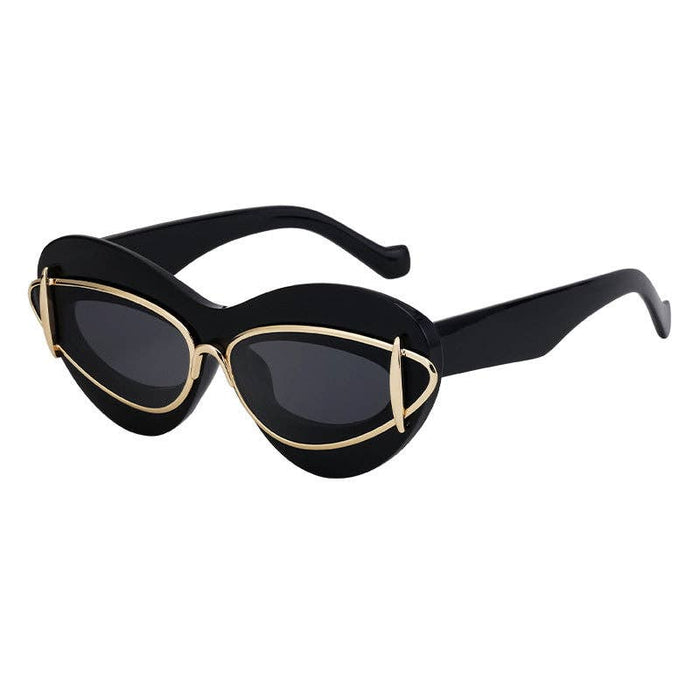 Trendy Oval Frame Cat-Eye Sunglasses for Women
