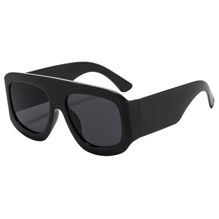 Trendy Oversized Pilot Sunglasses with Red Lenses