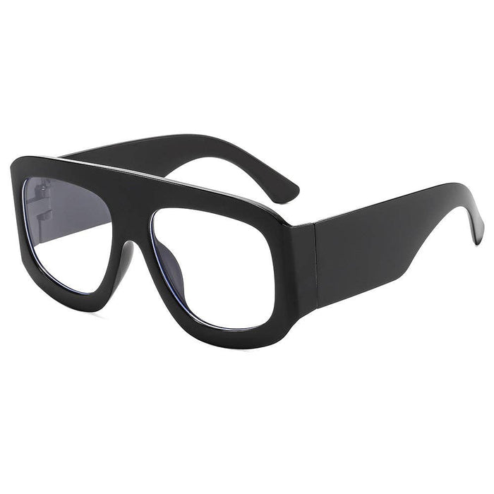 Trendy Oversized Pilot Sunglasses with Red Lenses
