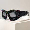 Trendy Punk Style Geometric Sunglasses UV400 Protection