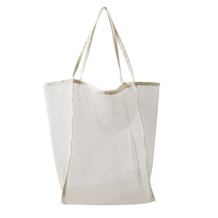 Trendy Transparent Mesh Tote Bag - Fashionable Lightweight Shoulder Bag