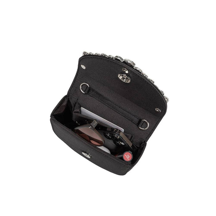 Trudie Satin Crossbody Bag - Chocolate