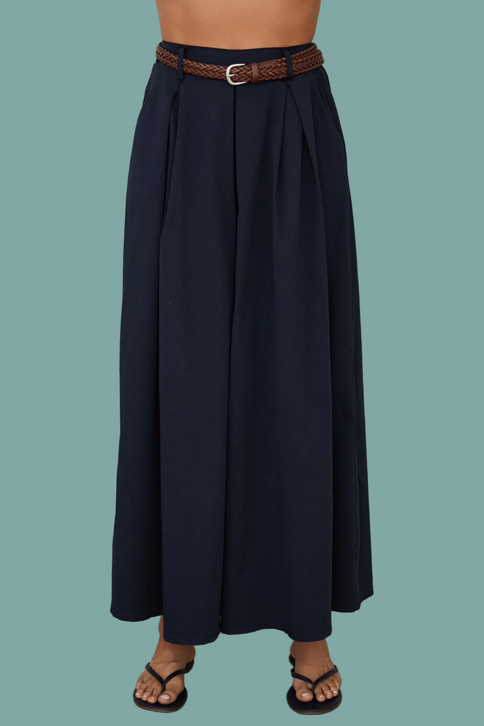 Twist Belt Palazzo Pant