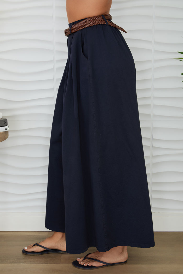 Twist Belt Palazzo Pant