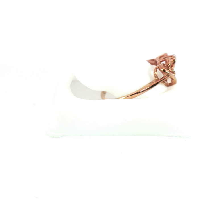 Two-Tone Rose Gold Crystal Heart Ring