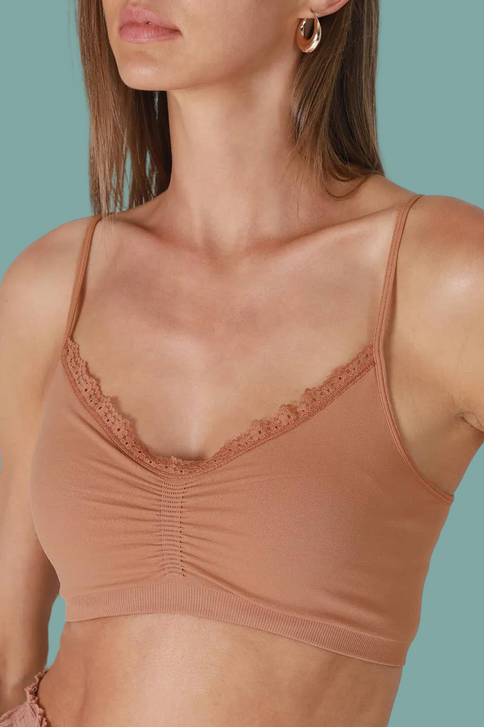 V Neck Lace Bralette