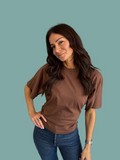 Veronica Kimono Sleeve Fitted Tee