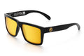 Heat Wave Visual Vise Z87 Sunglasses with black frame and gold lenses.