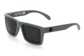 Heat Wave Visual Vise Sunglasses with satin grey frame and black lenses.