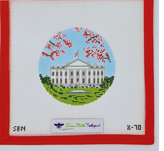 White House with Cherry Blossoms