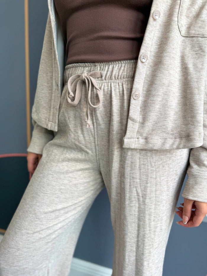 Wide Leg Lounger Pant - Taupe