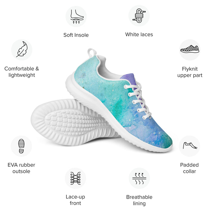 Womens Rainbow Watercolor Sneakers