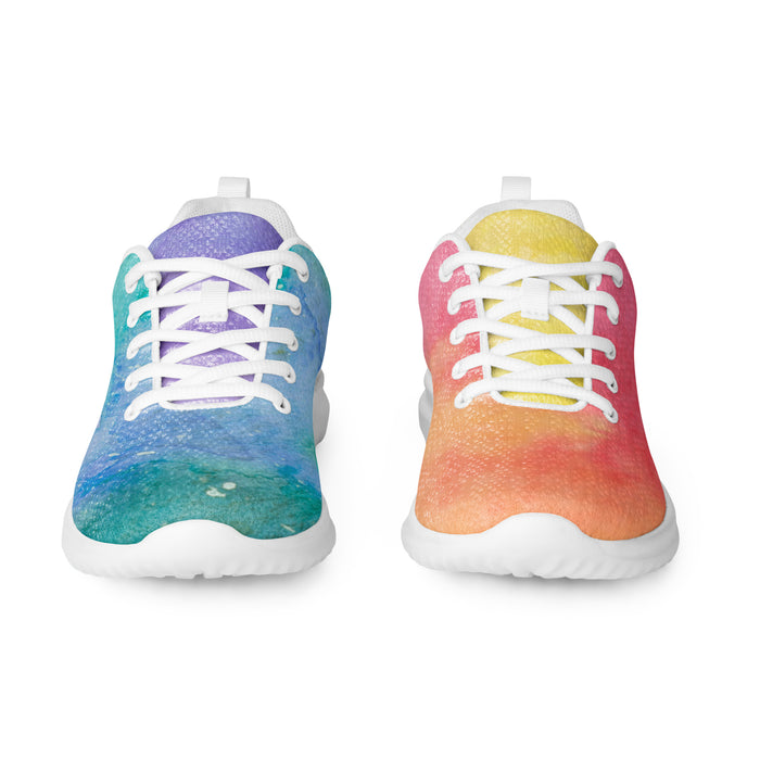 Womens Rainbow Watercolor Sneakers