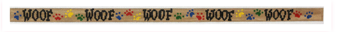 Woof with Dog Paws-Dog Collar