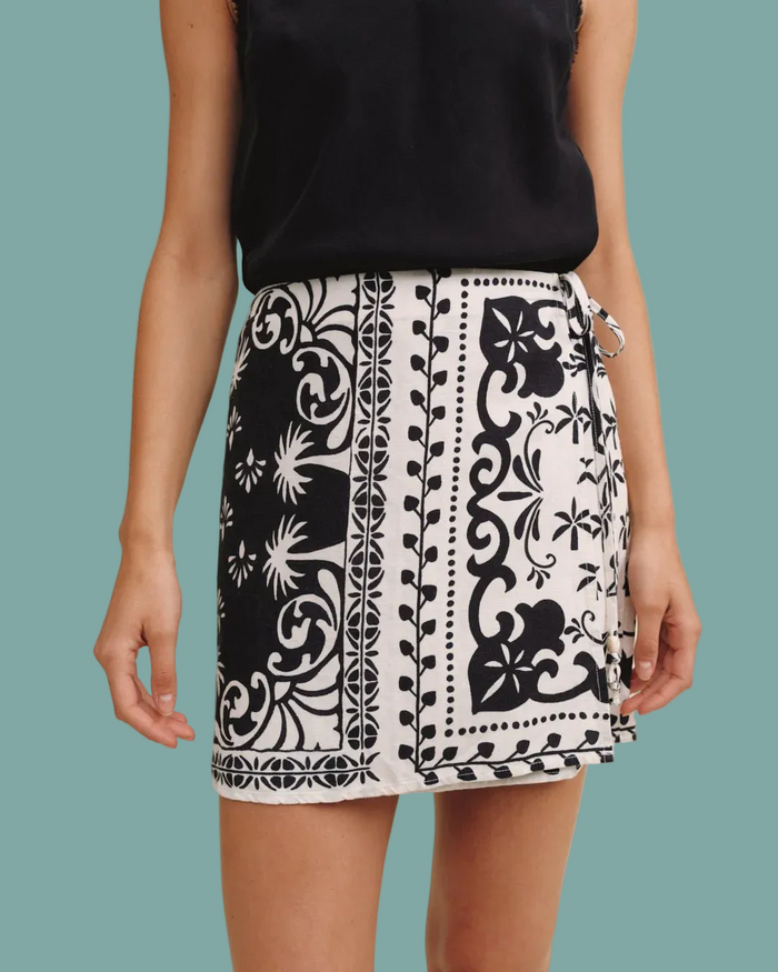 Wrap Skirt With Sash
