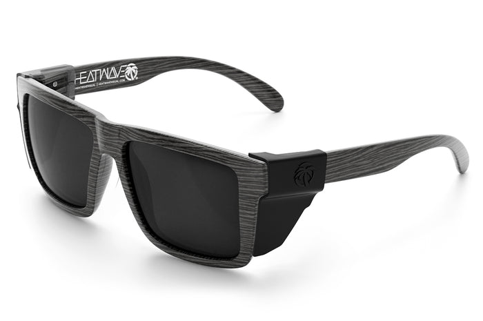 3/4 angle shot of the XL VISE Sunglasses: Deadwood Z87 on a white background with black side shields
