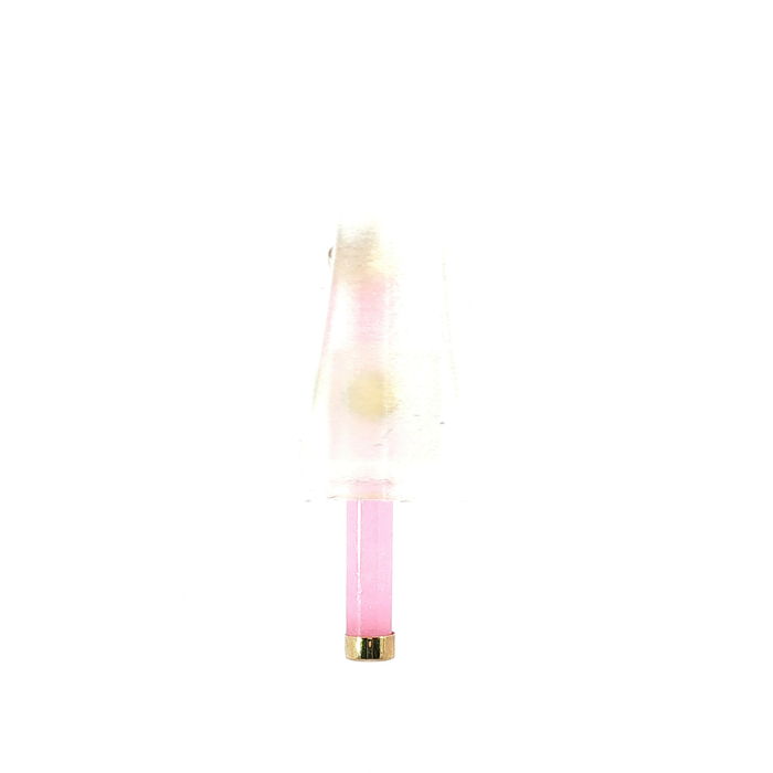 Yellow Gold and Rose Quartz Cross Pendant with 14k gold bail