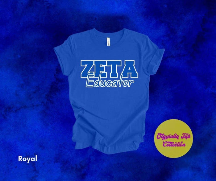 Zeta Phi Beta Sorority Inspired Educator T-Shirt